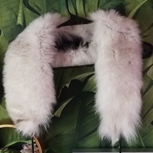 Real silver fox shawl